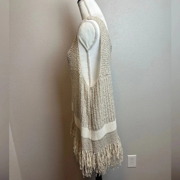 NWTs Lane Bryant Top Womens Plus 22/24 Beige Open Knit Tank Boho Casual Ladies - Picture 6 of 14